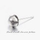 boucle d'oreille acier clou x5 paires 9x6mm