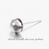 boucle d'oreille acier clou x5 paires 9x6mm
