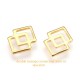 10 connecteurs acier inoxydable double losange or 16x11mm
