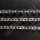 1M chaine SOUDÉE CH029Y laiton argent clair  maillon  3,5x2,5mm