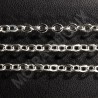 1M chaine SOUDÉE CH029Y laiton argent clair  maillon  3,5x2,5mm