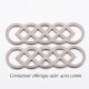 8 connecteurs ethnique acier inoxydable ovale 40x11.5mm