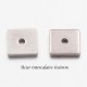 20 Perles séparateur carré acier inoxydable 6mm