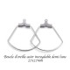 6 boucles d'oreille créole acier inoxydable demi lune 27mm