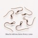 30 attaches boucle d'oreille crochet laiton bronze 15mm