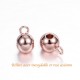 6 bélières acier inoxydable or rose 9x6mm