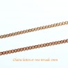 1 M Chaine S095  laiton or rose torsade soudée 2mm x0,6mm