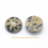 2 Cabochons pierre gemme jaspe dalmatien 12mm