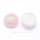 2 cabochons pierre gemme quartz rose 12mm