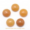 2 cabochons pierre semi-précieuse jade citron 12mm
