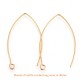10 boucles d'oreille acier or crochet longue 40mm