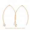 10 boucles d'oreille acier or crochet longue 40mm