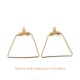 4 Boucles d'oreille créole trapèze acier or 26mm