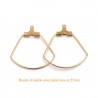 4 Boucles d'oreille acier inoxydable or créole demi lune 27mm