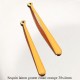 2Pendentifs sequin laiton longue goutte émail orange 38x4mm