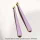 2 Pendentifs  sequin goutte laiton émail lilas 38x4mm