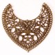 2 grands connecteur pendentif coeur bronze baroque  66x65mm