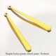 2 Pendentifs sequins laiton goutte émail jaune 38x4mm