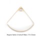 4 breloques sequin laiton éventail émail blanc 13x12mm