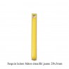 4 breloques sequin bâton émaillé jaune  28x3mm