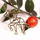 2 breloques origami licorne metal doré  30mm