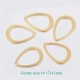 10 breloques  goutte acier or 17x11mm