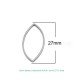8 Connecteurs de cadre acier inoxydable ovale 27x13mm