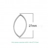 8 Connecteurs de cadre acier inoxydable ovale 27x13mm
