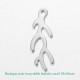 6 Breloques pendentif acier inoxydable branche corail 29x10mm