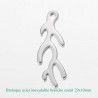 6 Breloques pendentif acier inoxydable branche corail 29x10mm