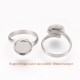 1 bague acier inoxydable support cabochon 10mm