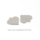 10 breloques  coeur acier inoxydable 15x12mm