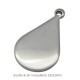 10 breloques goutte acier inoxydable 18x10mm