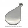 10 breloques goutte acier inoxydable 18x10mm