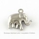 10 breloques acier inoxydable éléphant relief 15x8mm