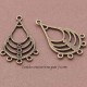 6 chandeliers connecteur goutte bronze 37x20mm