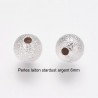 10 Perles laiton intercalaire stardust argent silver clair 6mm