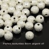 10 Perles laiton intercalaire stardust argent silver clair 8mm