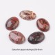 1 cabochon pierre fine jaspe bréchique 18x25mm