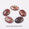 1 cabochon pierre fine jaspe bréchique 18x25mm