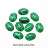 1 cabochon pierre fine malachite reconstituée 25x18mm