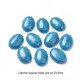 1 cabochon turquoise howlite bleu veiné noir 25x18mm