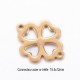 6 connecteurs  fleur acier inoxydable or 15.5x12mm