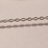 1 mètre chaine 5PYS maillon ovale plat 3x2mm platine