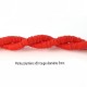 50 perles rondelle polymère rouge  5mm