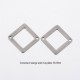 10 connecteurs losange acier inoxydable plat 18x18mm