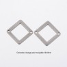 10 connecteurs losange acier inoxydable plat 18x18mm