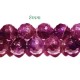 5 perles d'améthyste facettée qualité AA  violet prune  diamètre 8mm