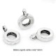 10 bélières alliage de zinc argenté vieillie 11x8mm