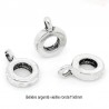 10 bélières alliage de zinc argenté vieillie 11x8mm